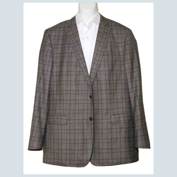 Brooks Brothers Regent Fit Blazer Regent Fit Plaid REDA Italian Wool Size 46L - Picture 1 of 5